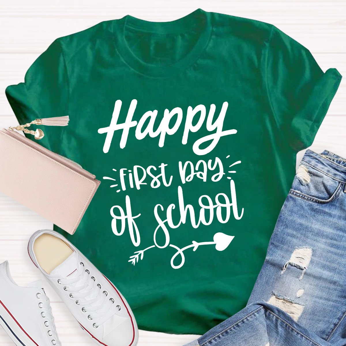 Happy First Day Of School Teacher Tee Shirt