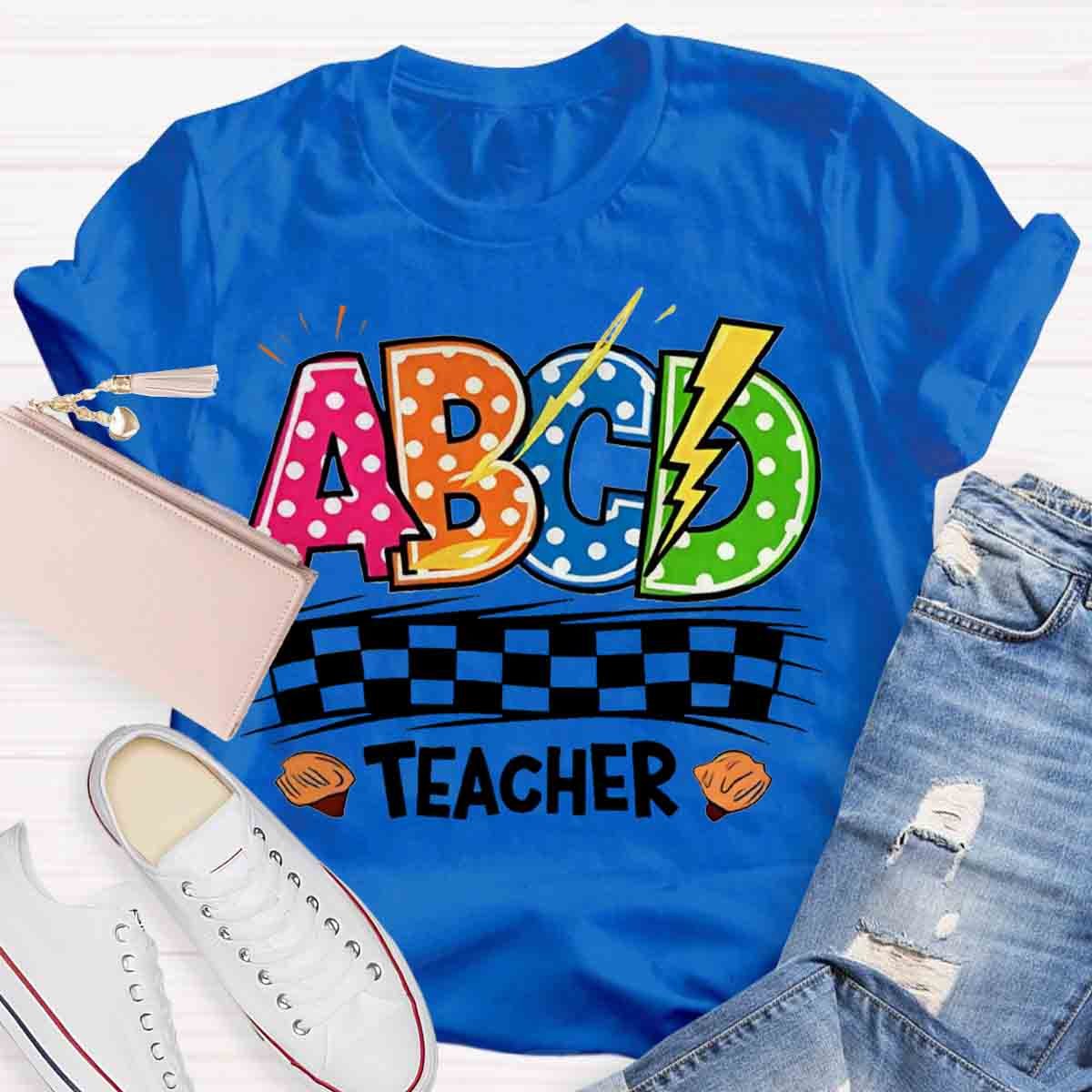 Teacher ABCD Polka dot design T-Shirt