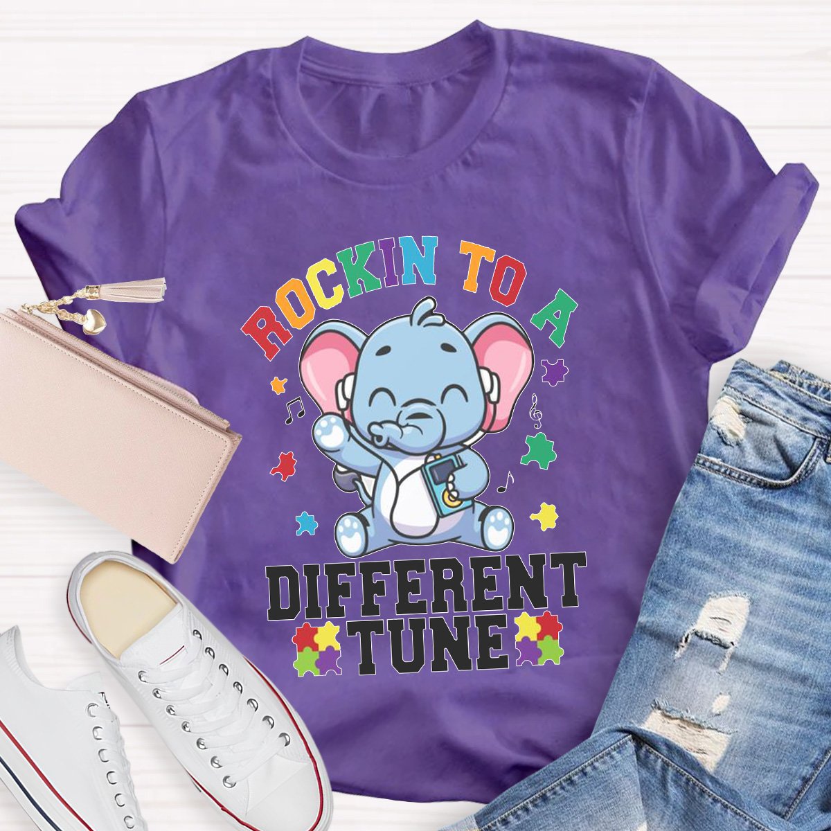 Rockin To A Different Tune Teacher Shirt