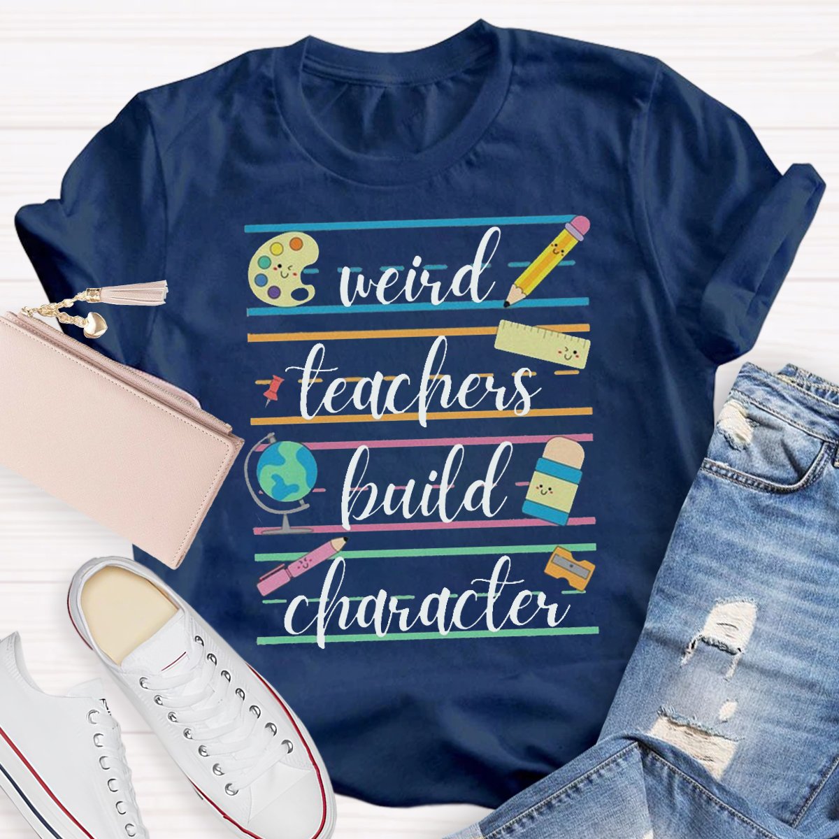 Weird Teachers Build Character Teacher Shirt