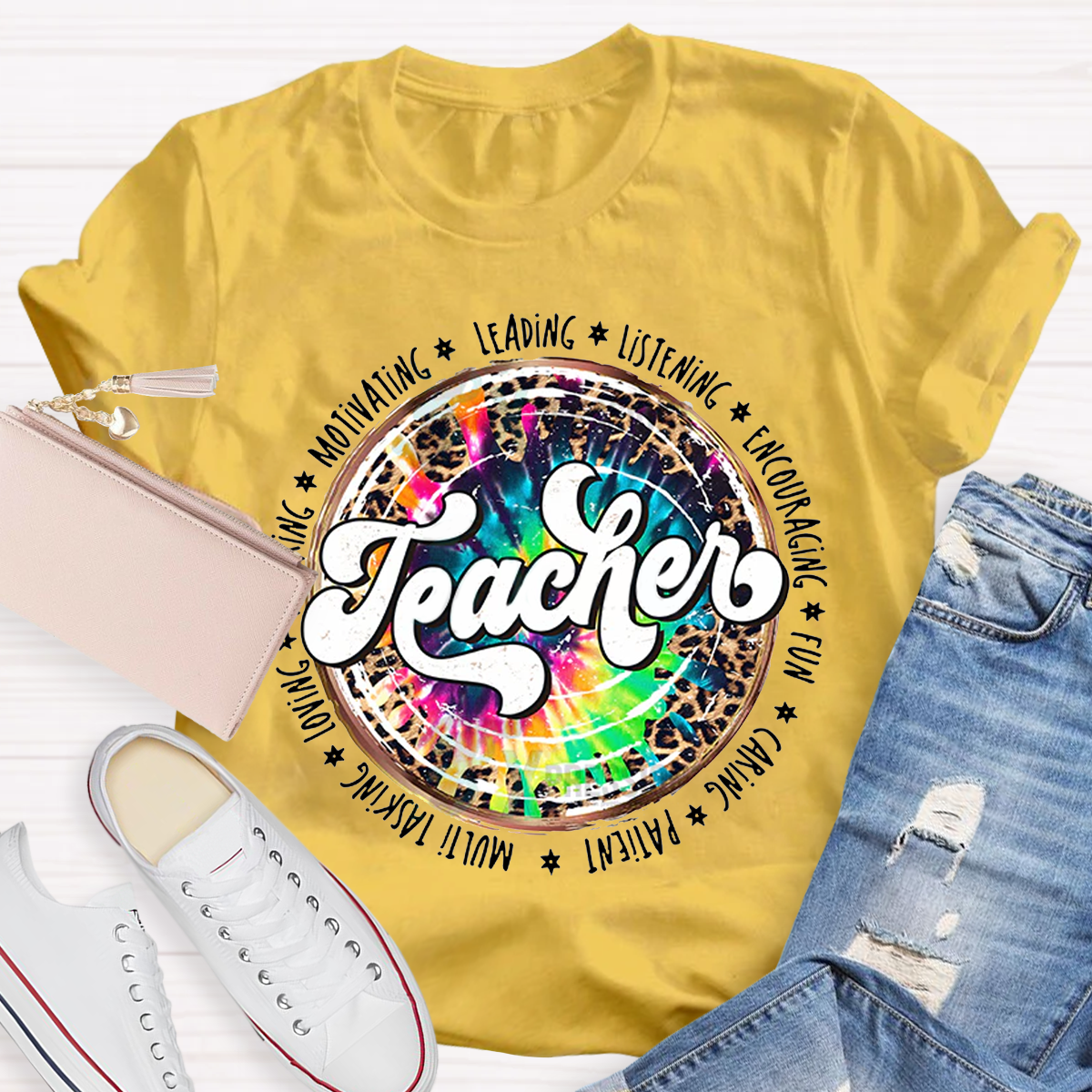 Teacher Sublimation Leopard Designs T-Shirt