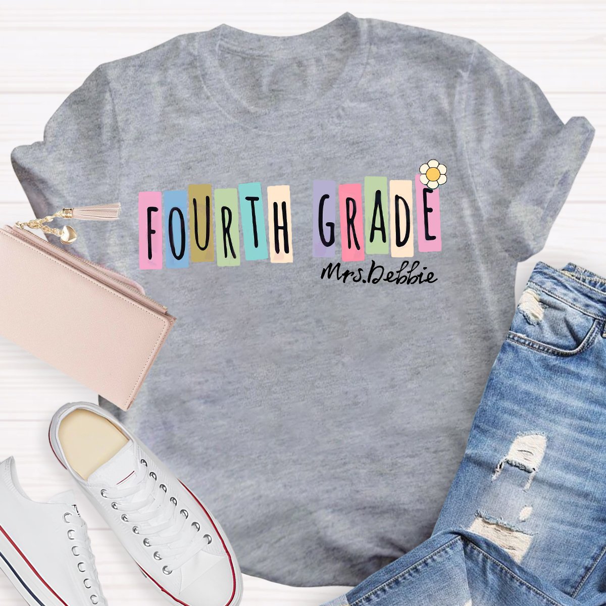 Personalized Teacher Grade And Name Back To School T-Shirt