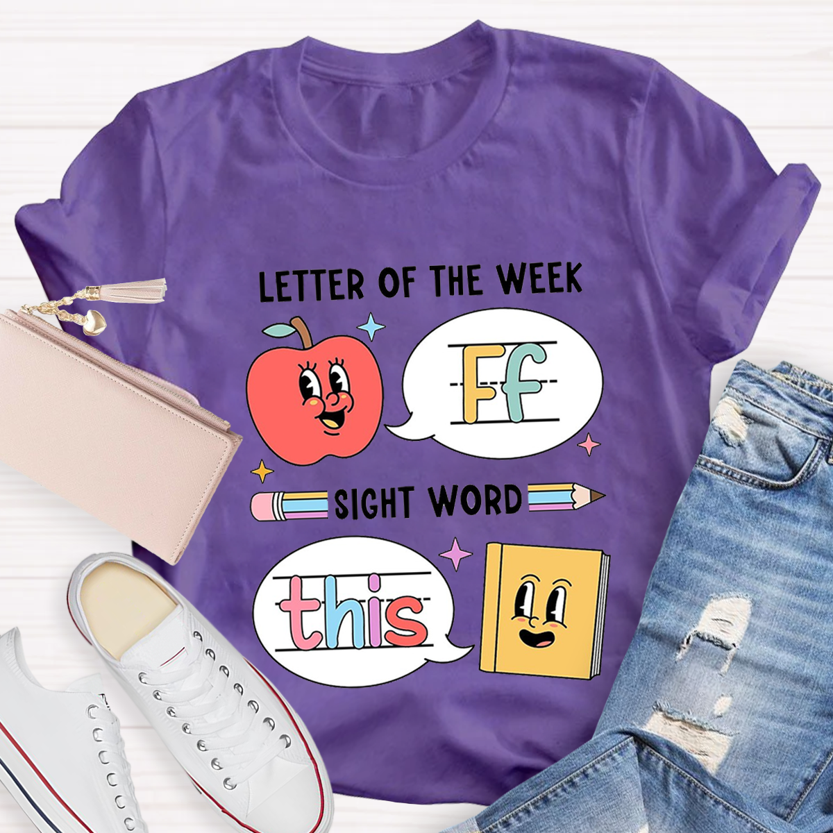 Personalized The Letter Of The Week Teacher T-Shirt