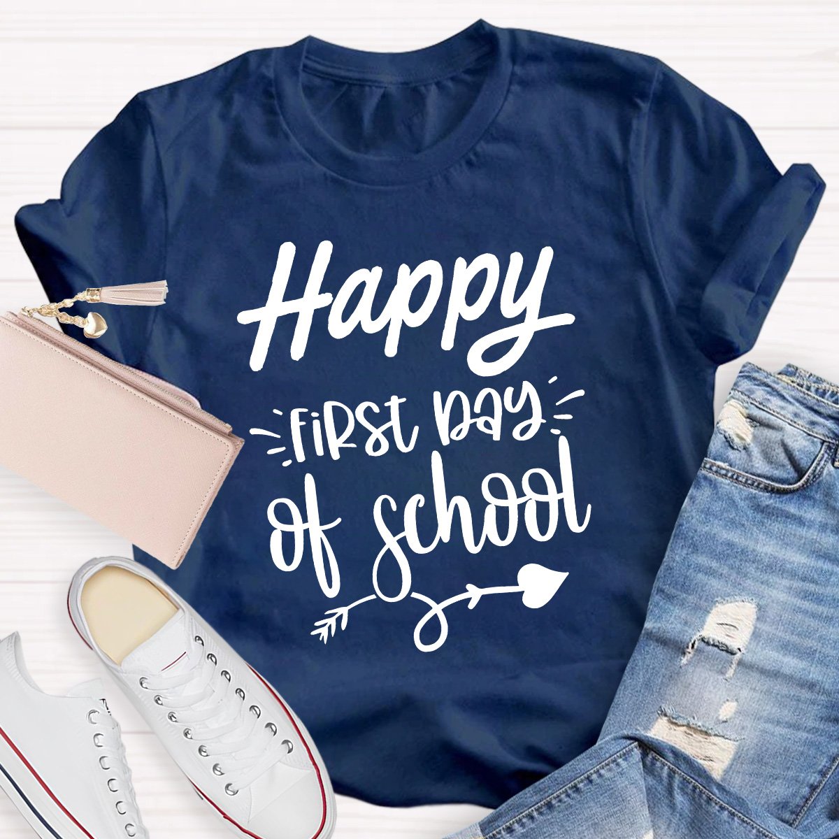 Happy First Day Of School Teacher Tee Shirt