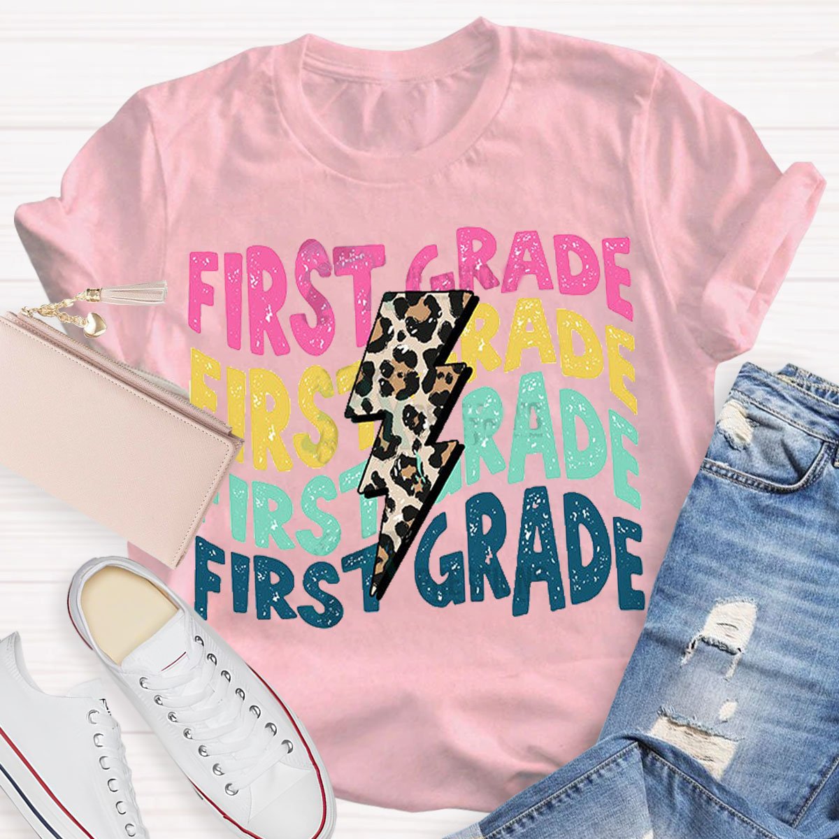 Personalized Grade Leopard print T-Shirt