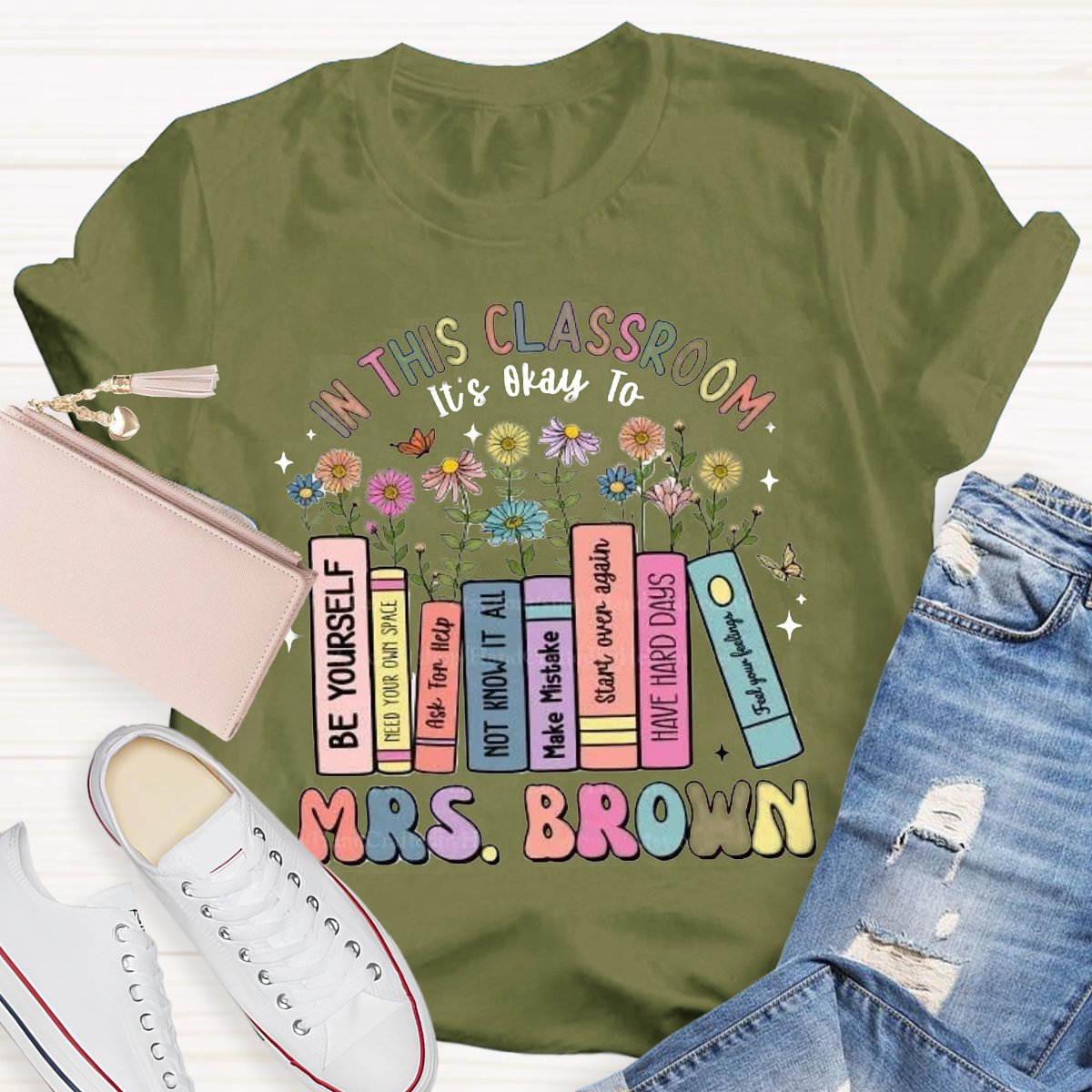 Personalized SPED Teacher Name It's Okay To Shirt