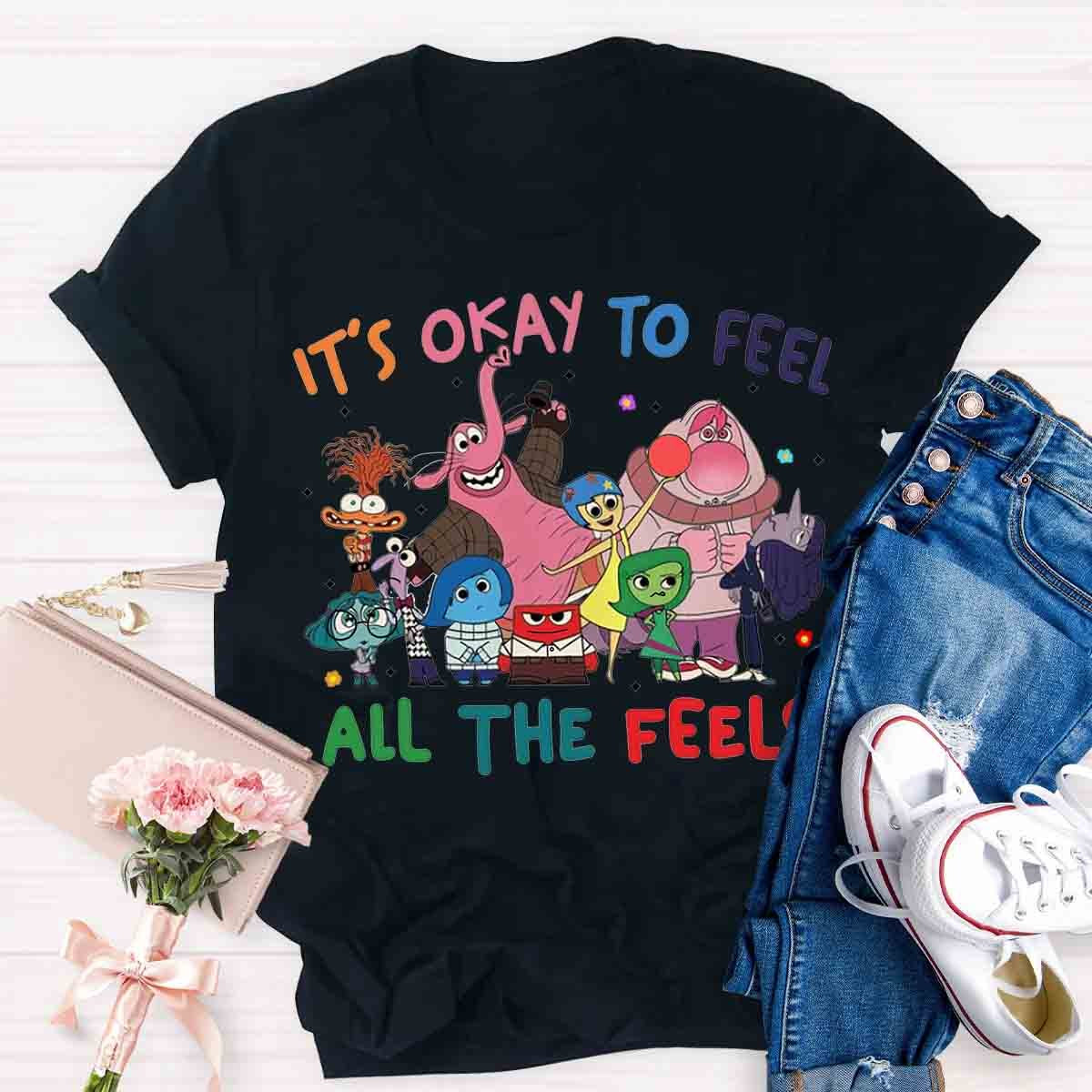 It's Okay To Feel All The Feels Special Education T-Shirt