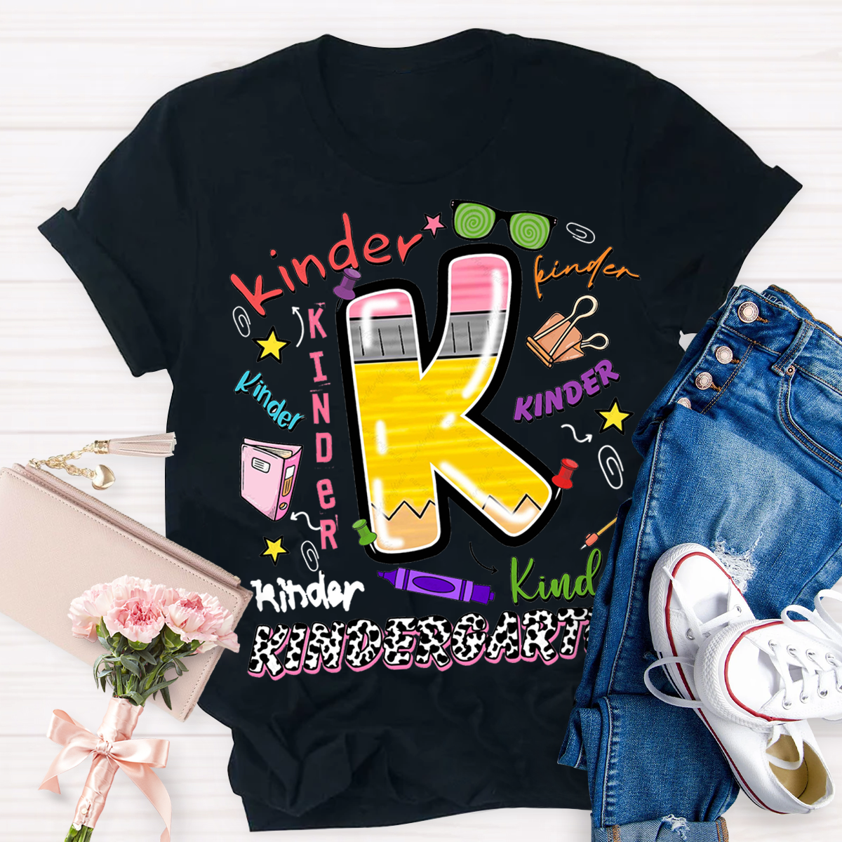 Kindergarten Graffiti Back to School T-Shirt