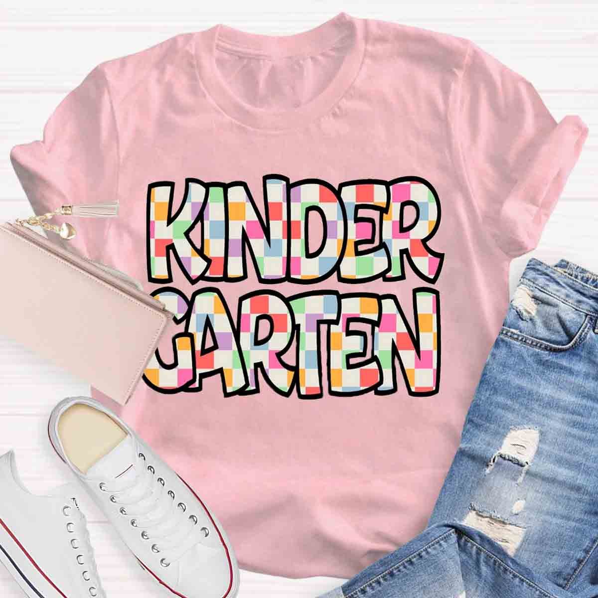 Personalized Grade Colorful Color Block T-Shirt