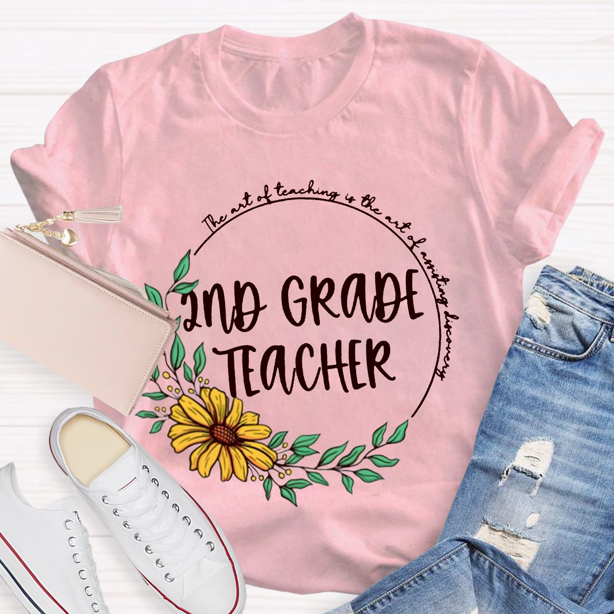 Personalized 2nd Grade Teacher Shirt