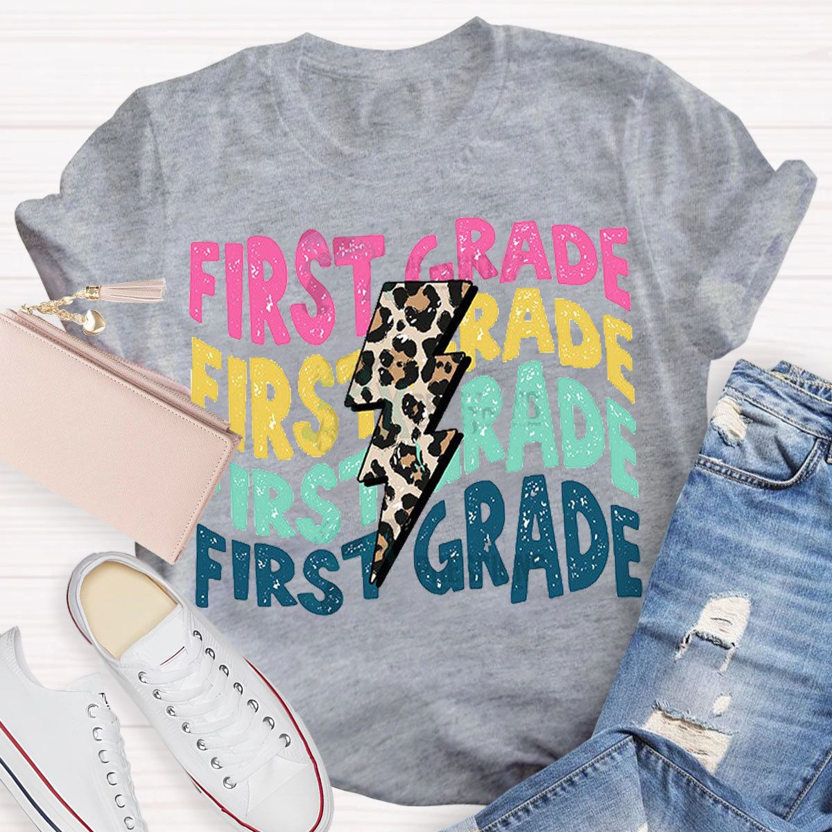 Personalized Grade Leopard print T-Shirt