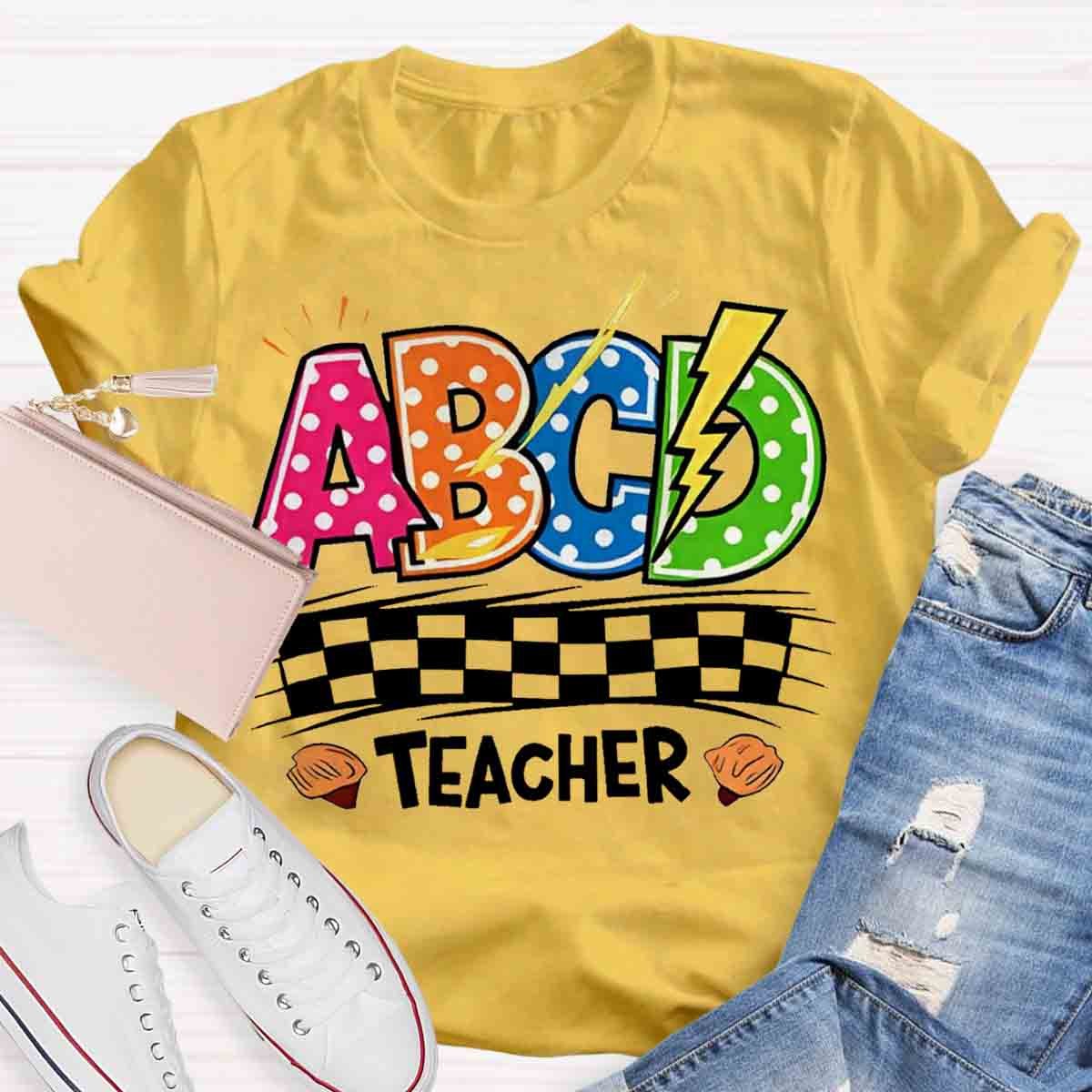 Teacher ABCD Polka dot design T-Shirt