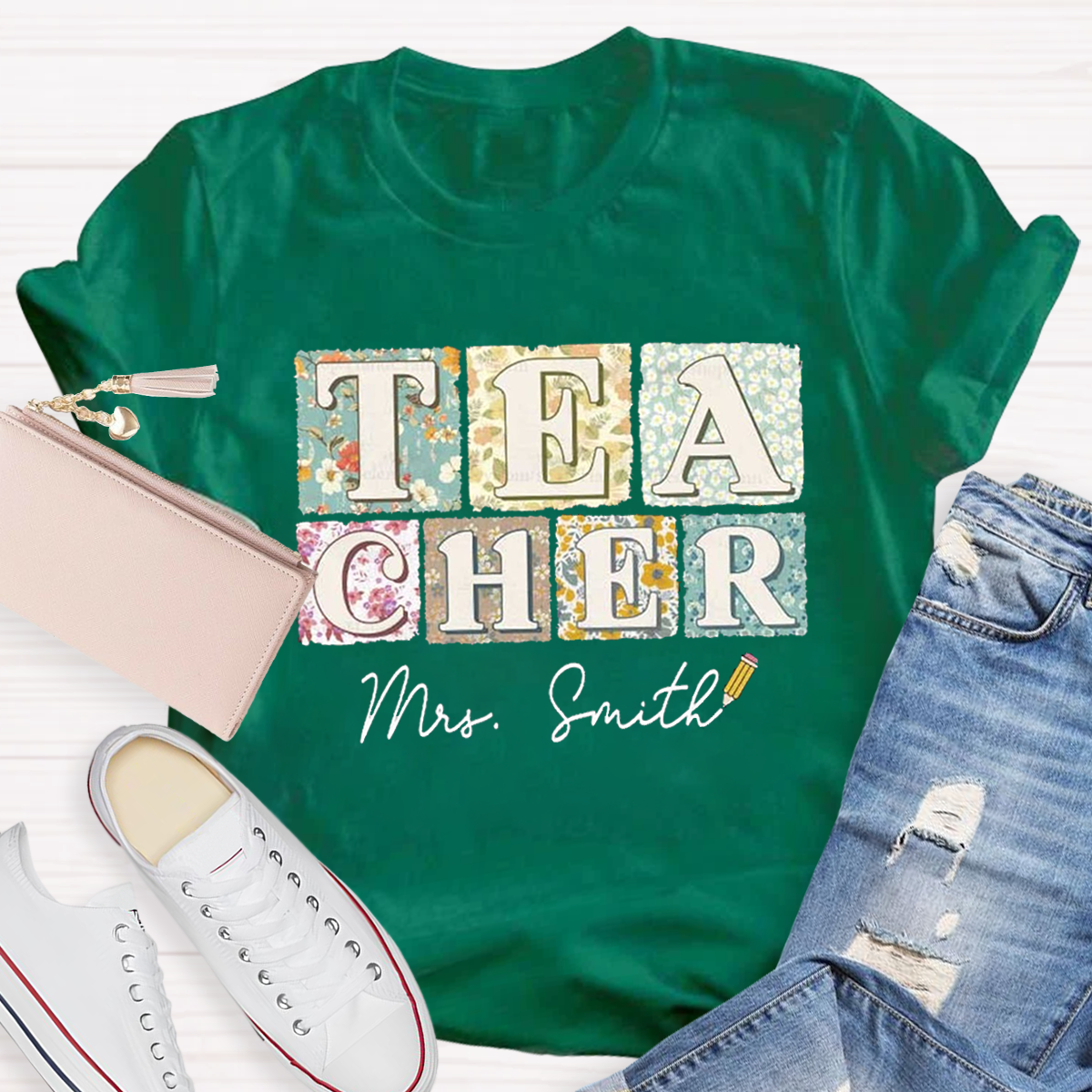 Personalized Your Name Teacher Loose T-Shirt