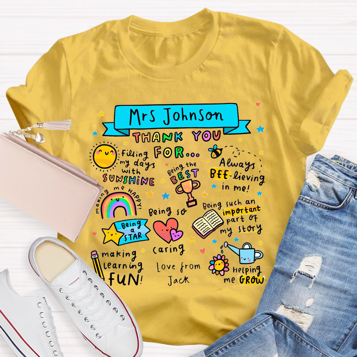 Personalized Your Name Making Learning Fun Teacher T-Shirt