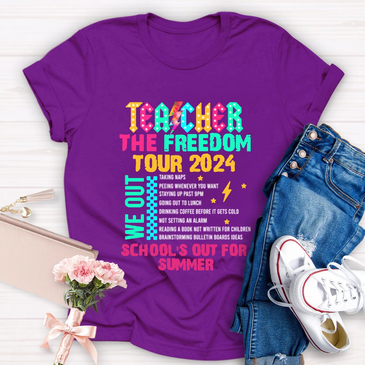 Teacher The Freedom Tour 2024 Teacher Shirt