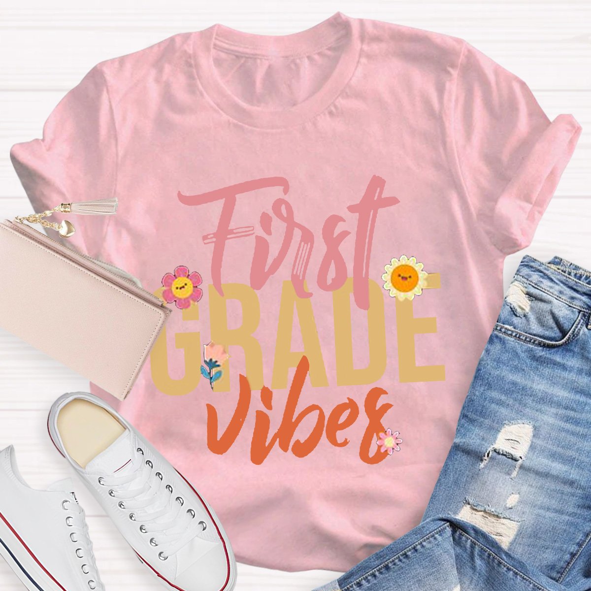 Personalized First Grade Viber Teacher Shirt