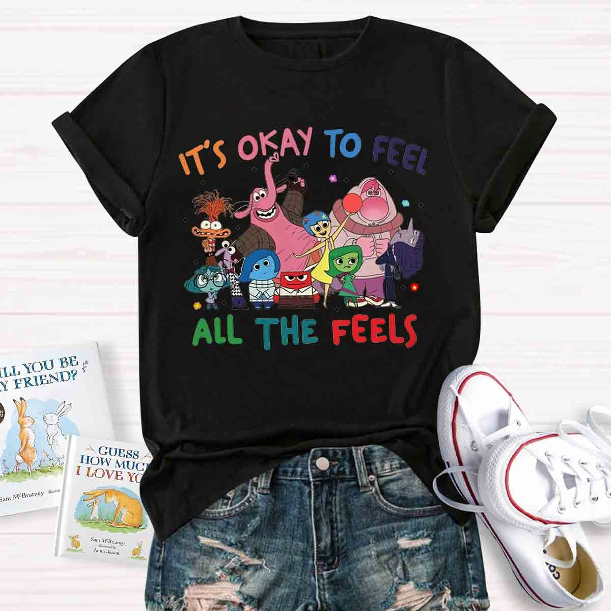 It's Okay To Feel All The Feels Special Education T-Shirt