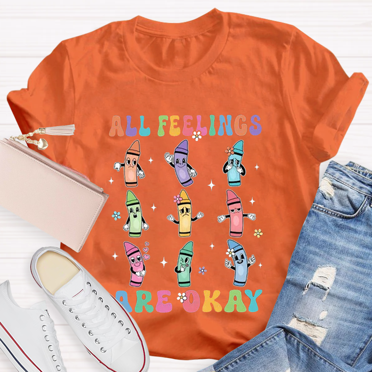 All Feelings Are Ok Crayon Shirt