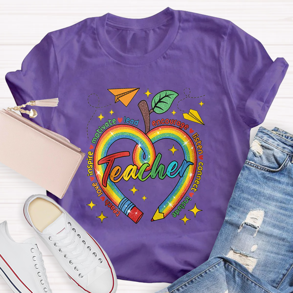 Teach Love Inspire Comfort Colors Appreciation Teacher Shirt