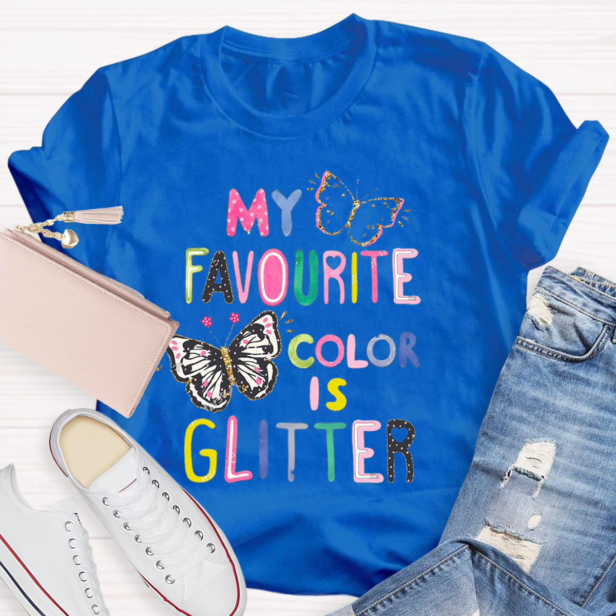 My Favorite Color is T-Shirt Glitter T-shirt