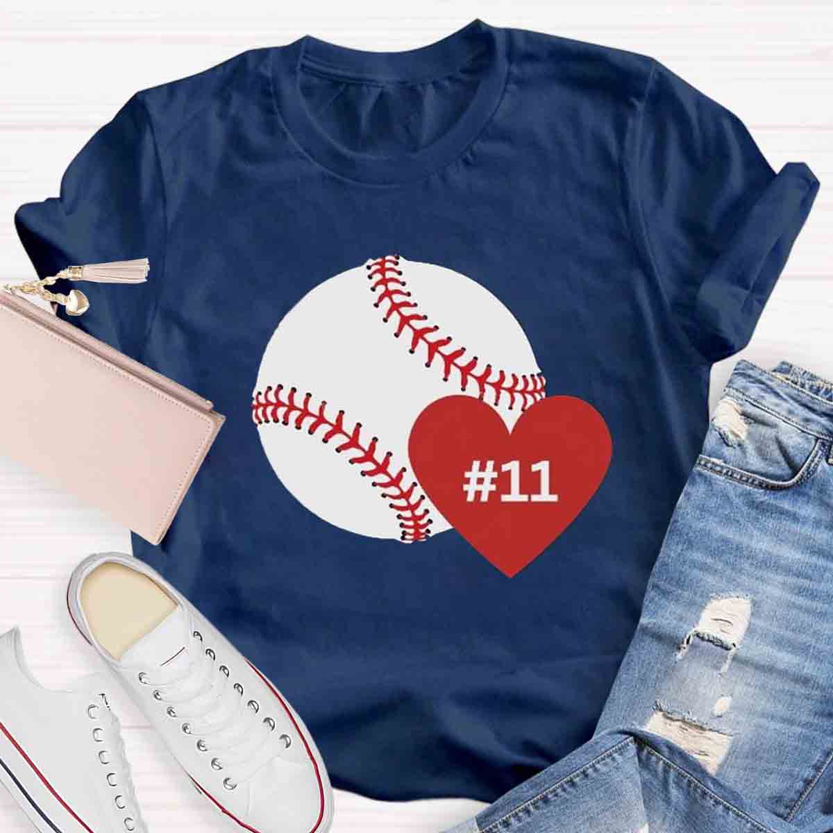 Personalized Number Game Day Teacher T-Shirt