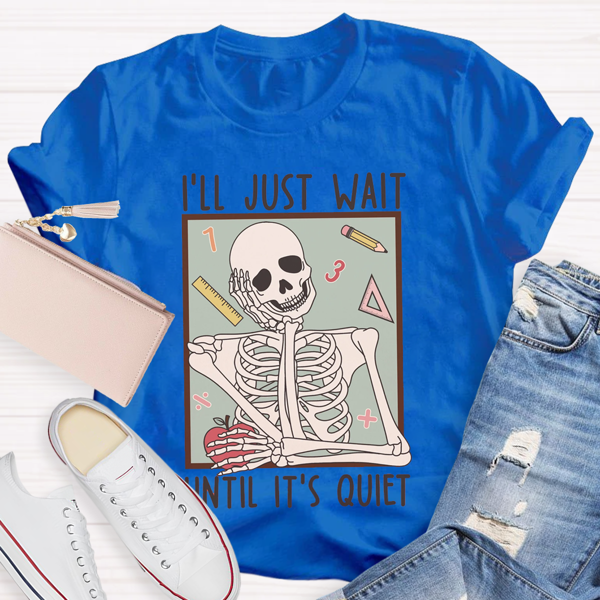 I'll Just Wait Until It's Quiet Funny Halloween Teacher Shirt