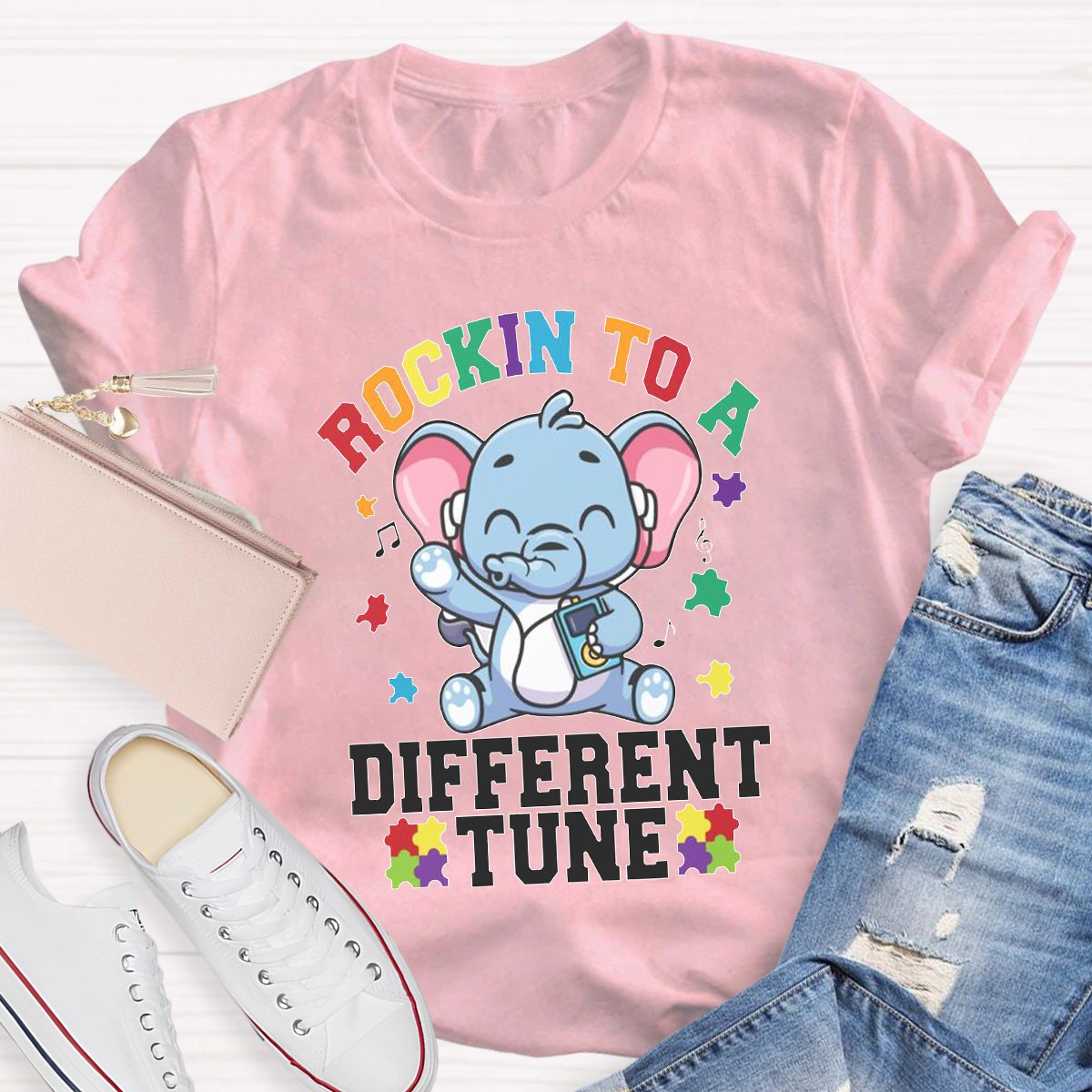 Rockin To A Different Tune Teacher Shirt