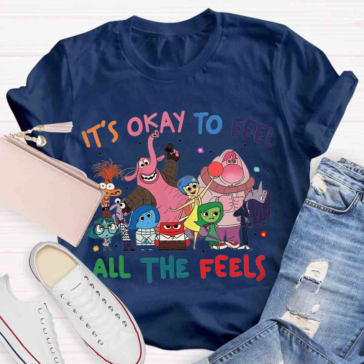 It's Okay To Feel All The Feels Special Education T-Shirt