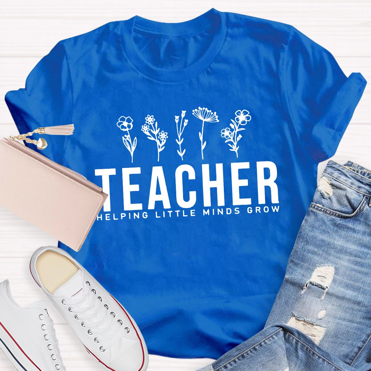 Teacher Helping Little Minds Grow Teacher Shirt