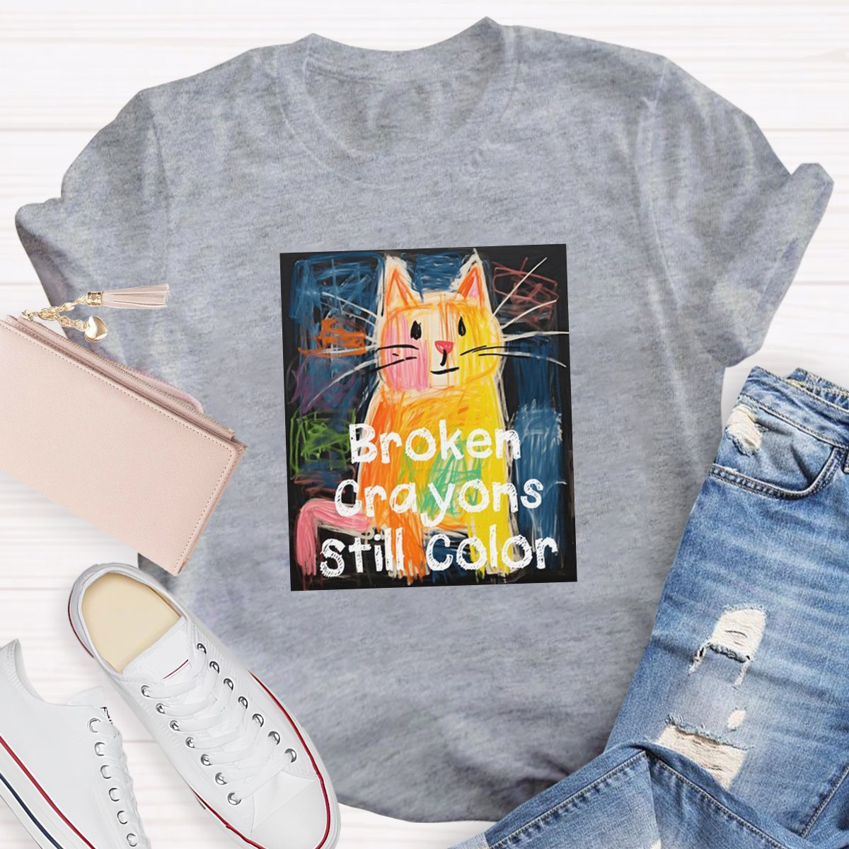 Broken Crayons Still Color Teacher Shirt