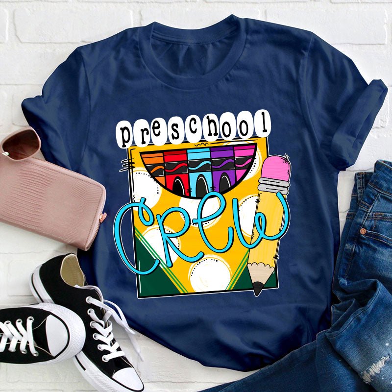 Personalized Grade A Box Of Colored Crayons Teacher T-Shirt