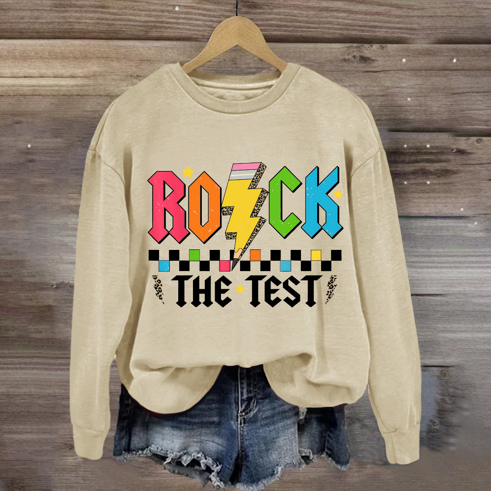 Rock The Test Teacher Team Sweatshirt