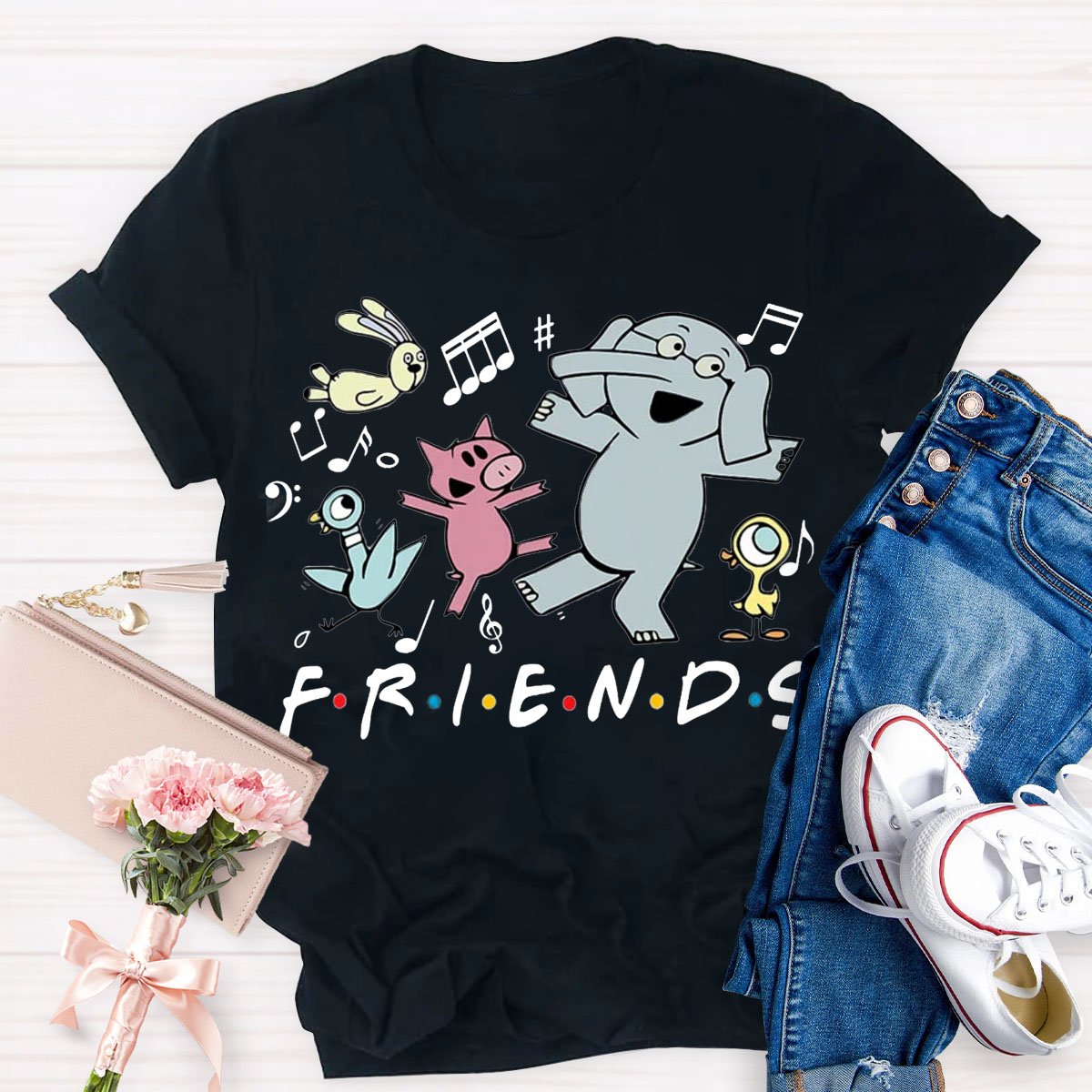 Elephant And Piggie Kindergarten Friends Reading Librarian T-shirt