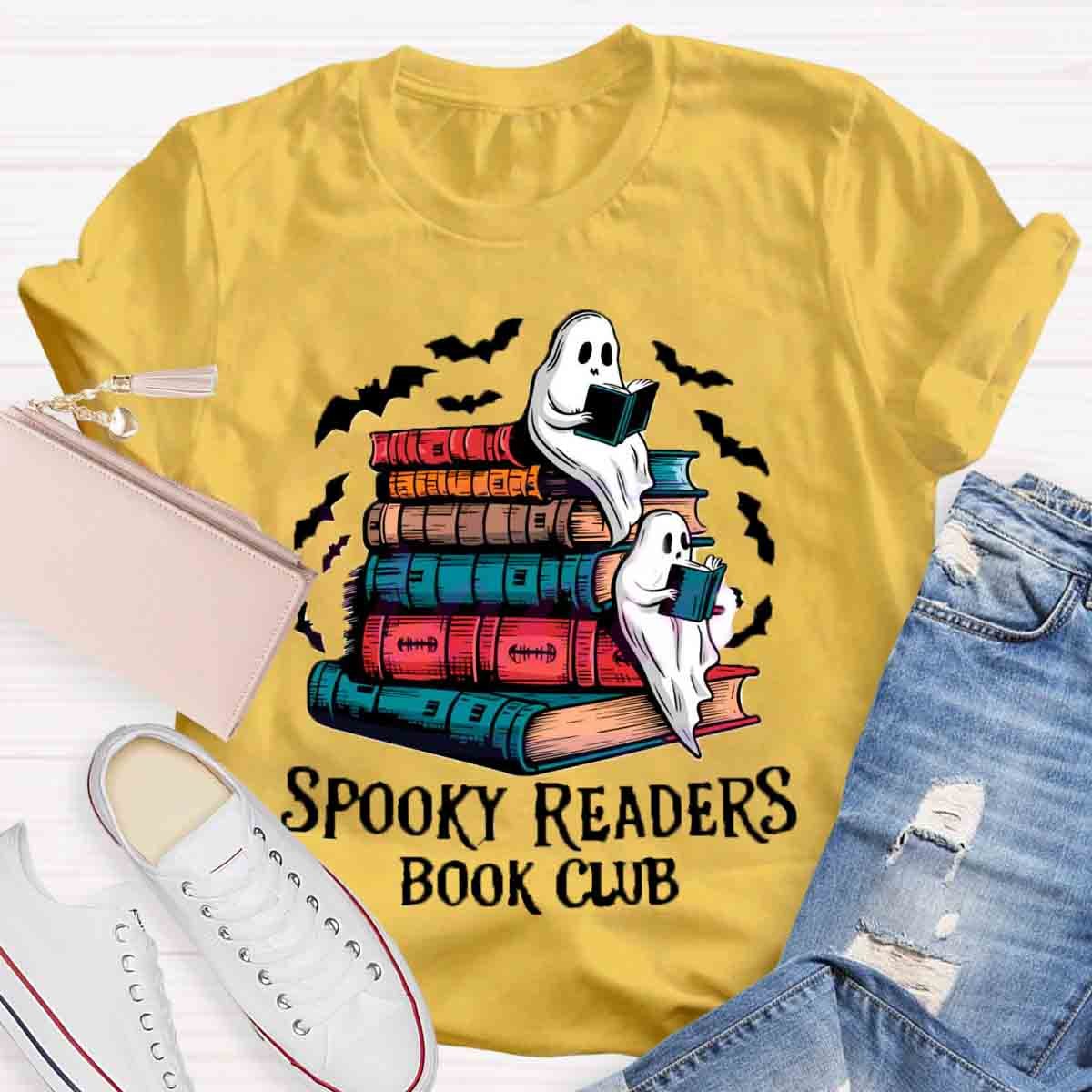 Bookish Ghost Spooky Readers Book Club T-Shirt