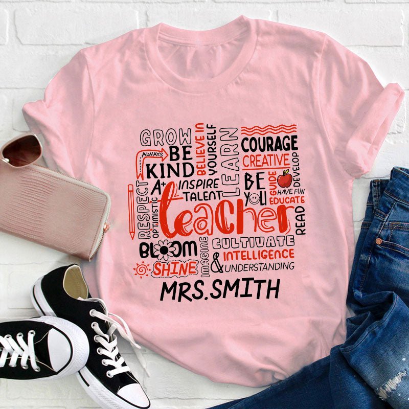 Personalized Positive Teacher T-Shirt