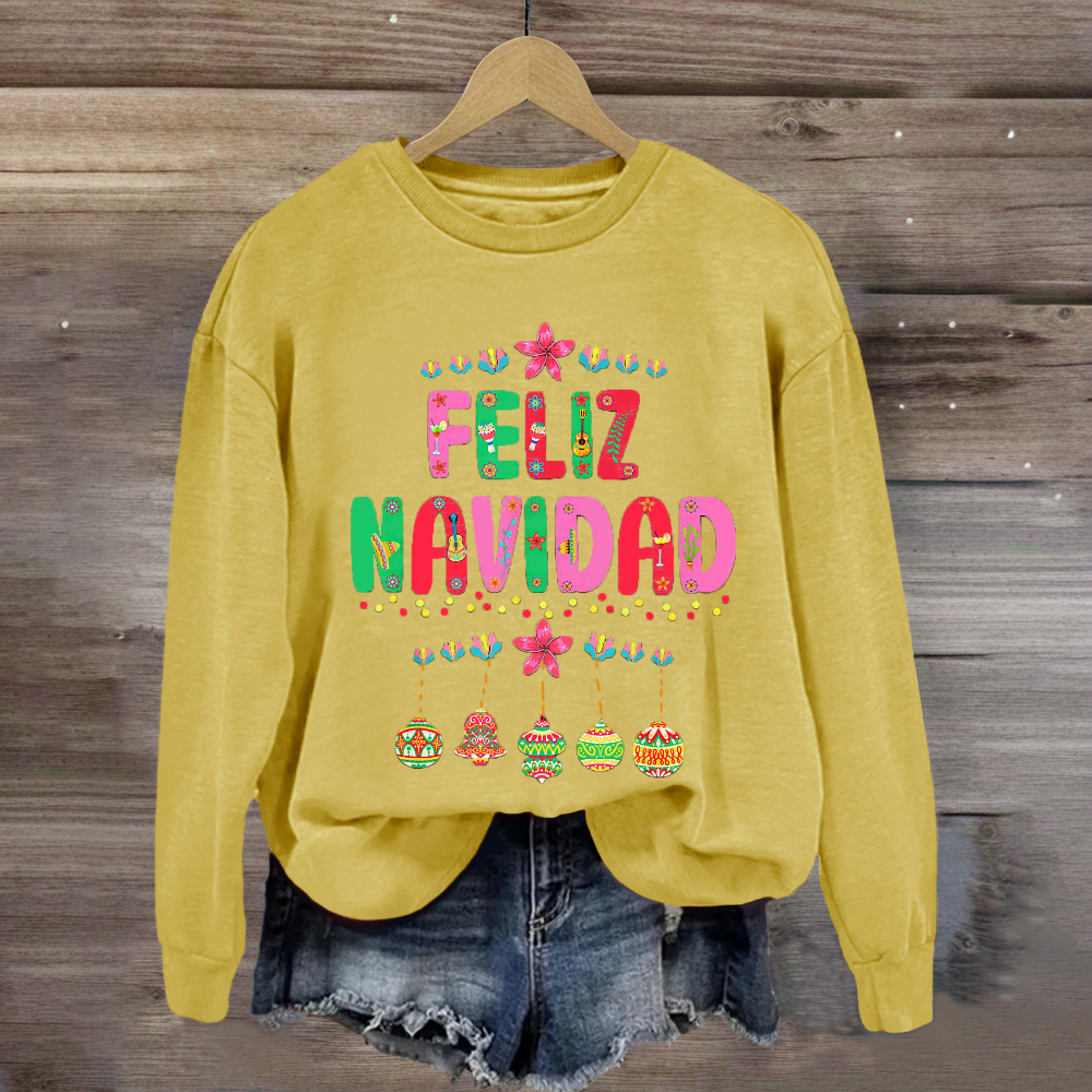 Feliz Navidad Spanish Teacher Merry Christmas Sweatshirt