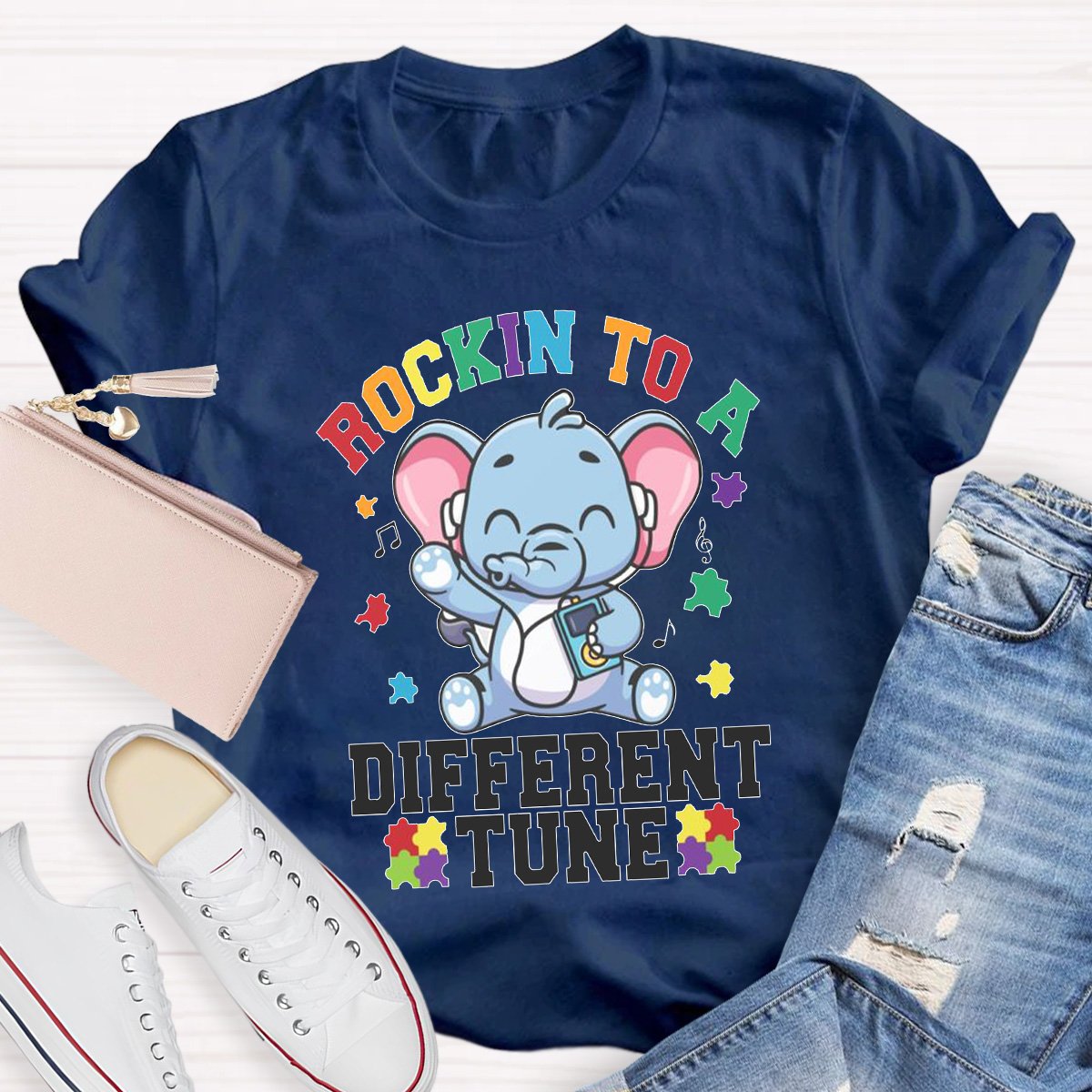 Rockin To A Different Tune Teacher Shirt