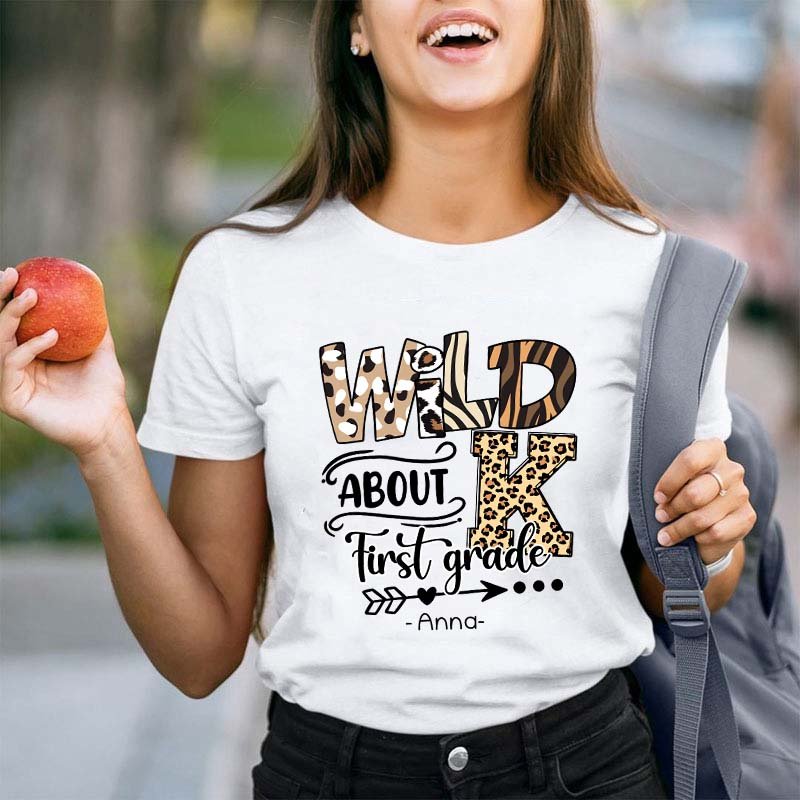 Personalized Wild About Teacher T-Shirt