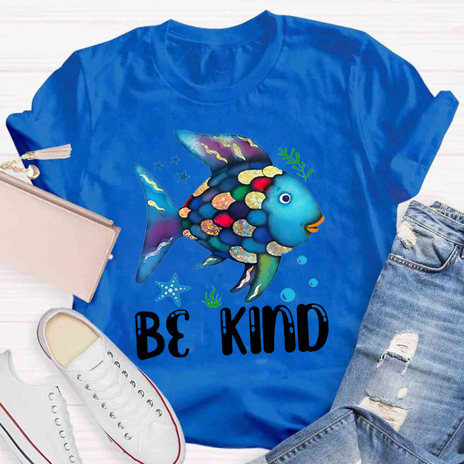 Be Kind Colorful Fish Swimming T-Shirt