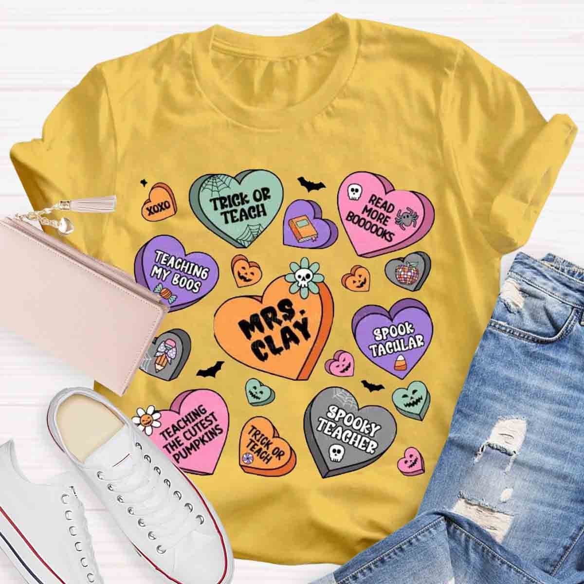 Personalized Name Teacher Halloween Shirt