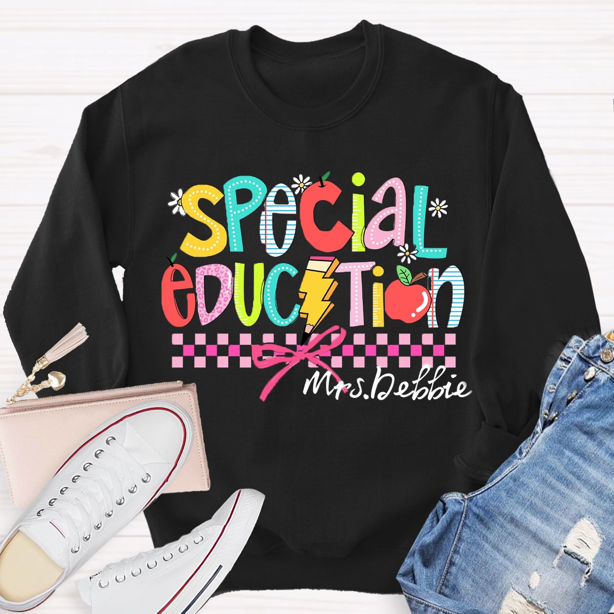 Personalized Name Special Education Teacher Sweatshirt