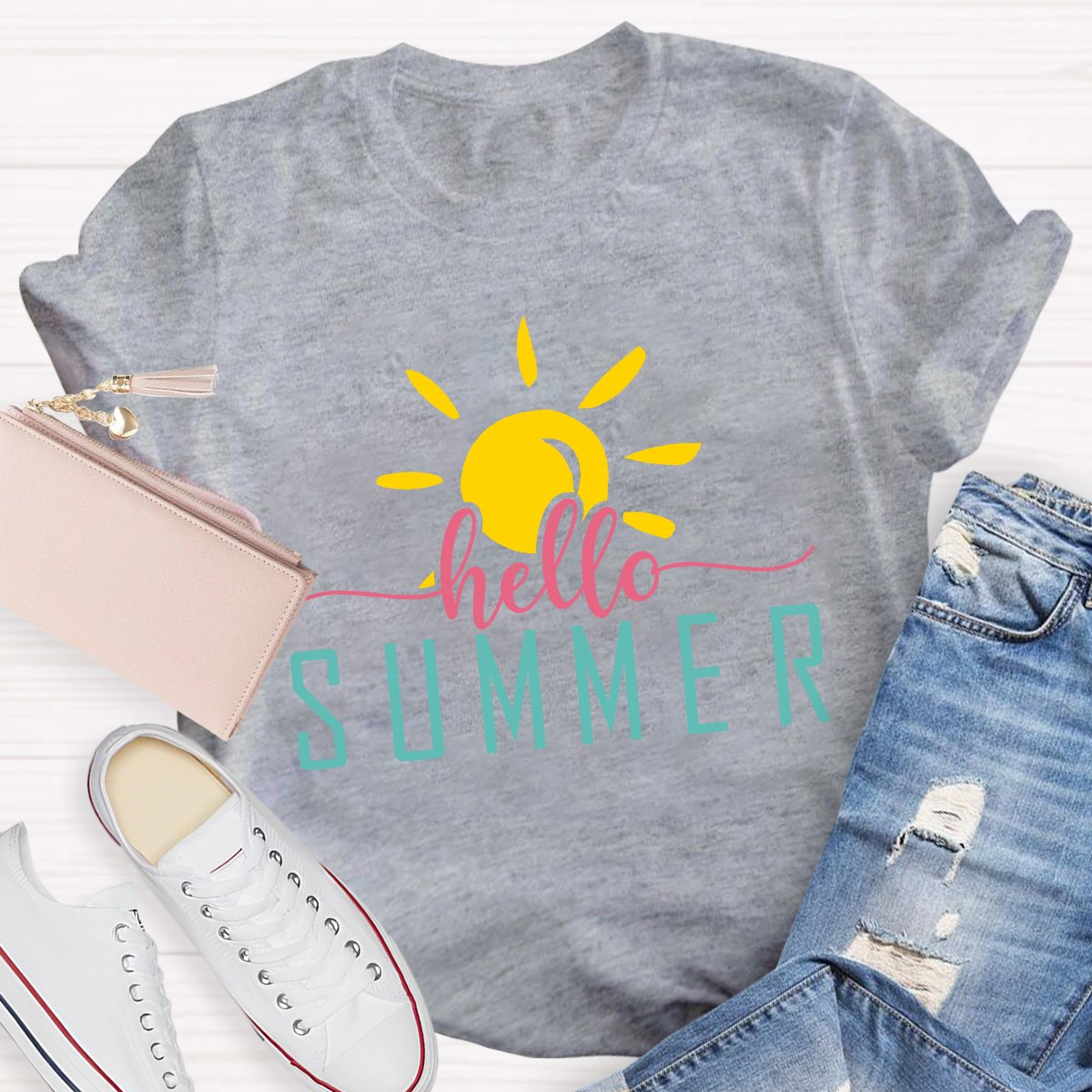 Hello Summer Teacher Graphic Tee