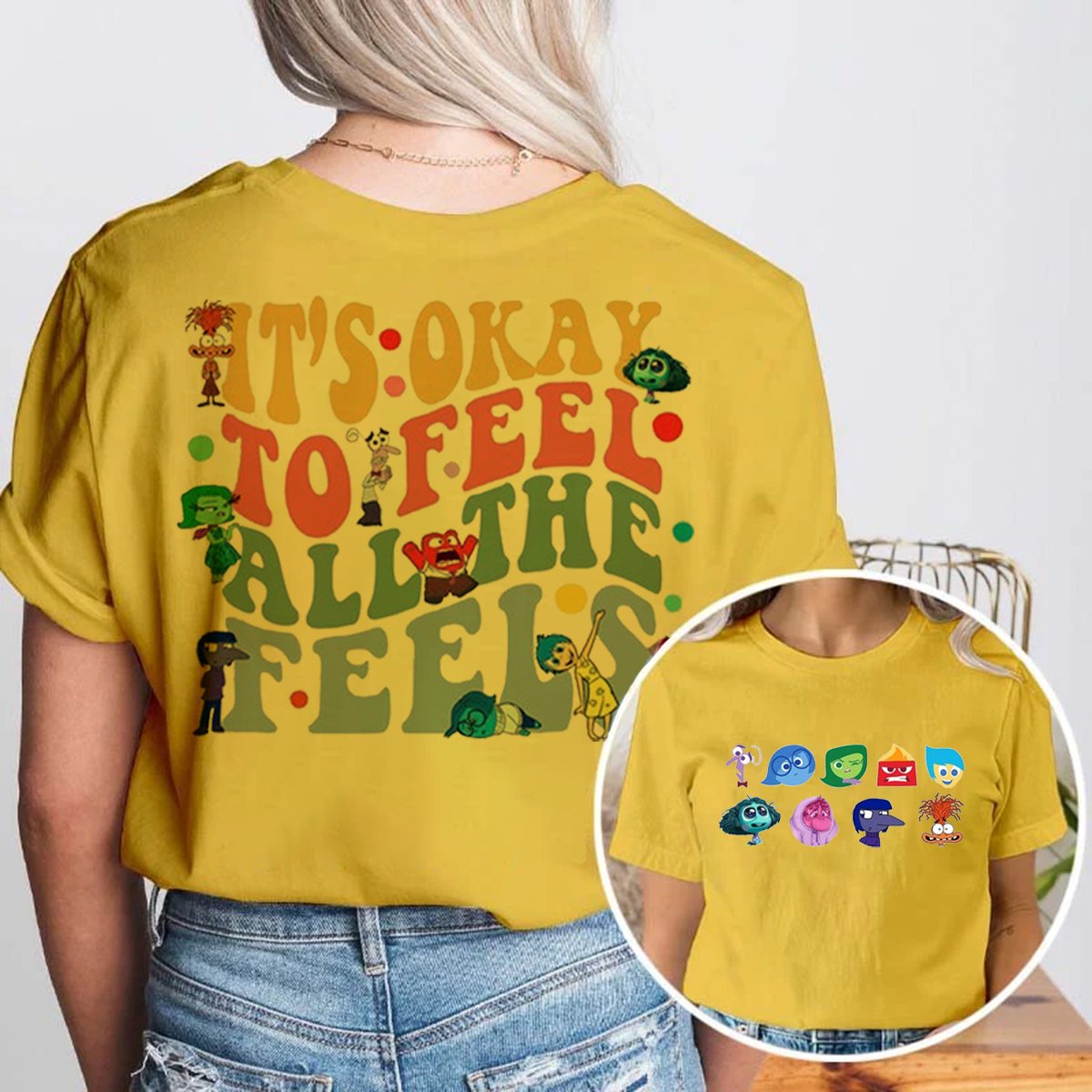 It's Okay To Feel All The Feels Double-Sided Teacher Shirt