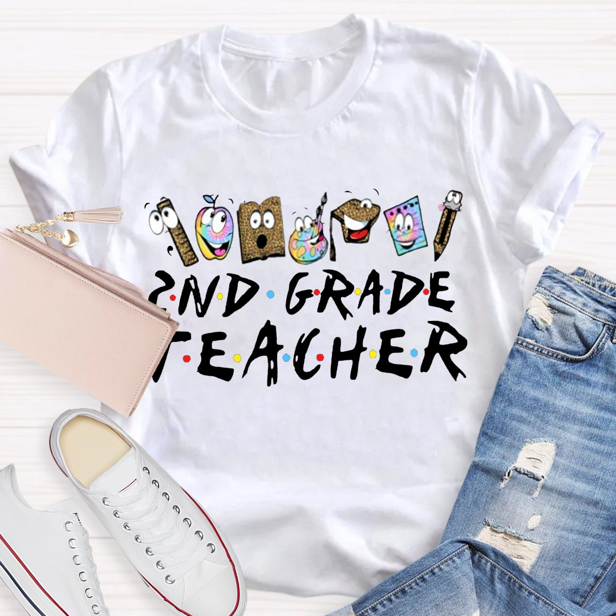 Personalized 2nd Grade Teacher Shirt