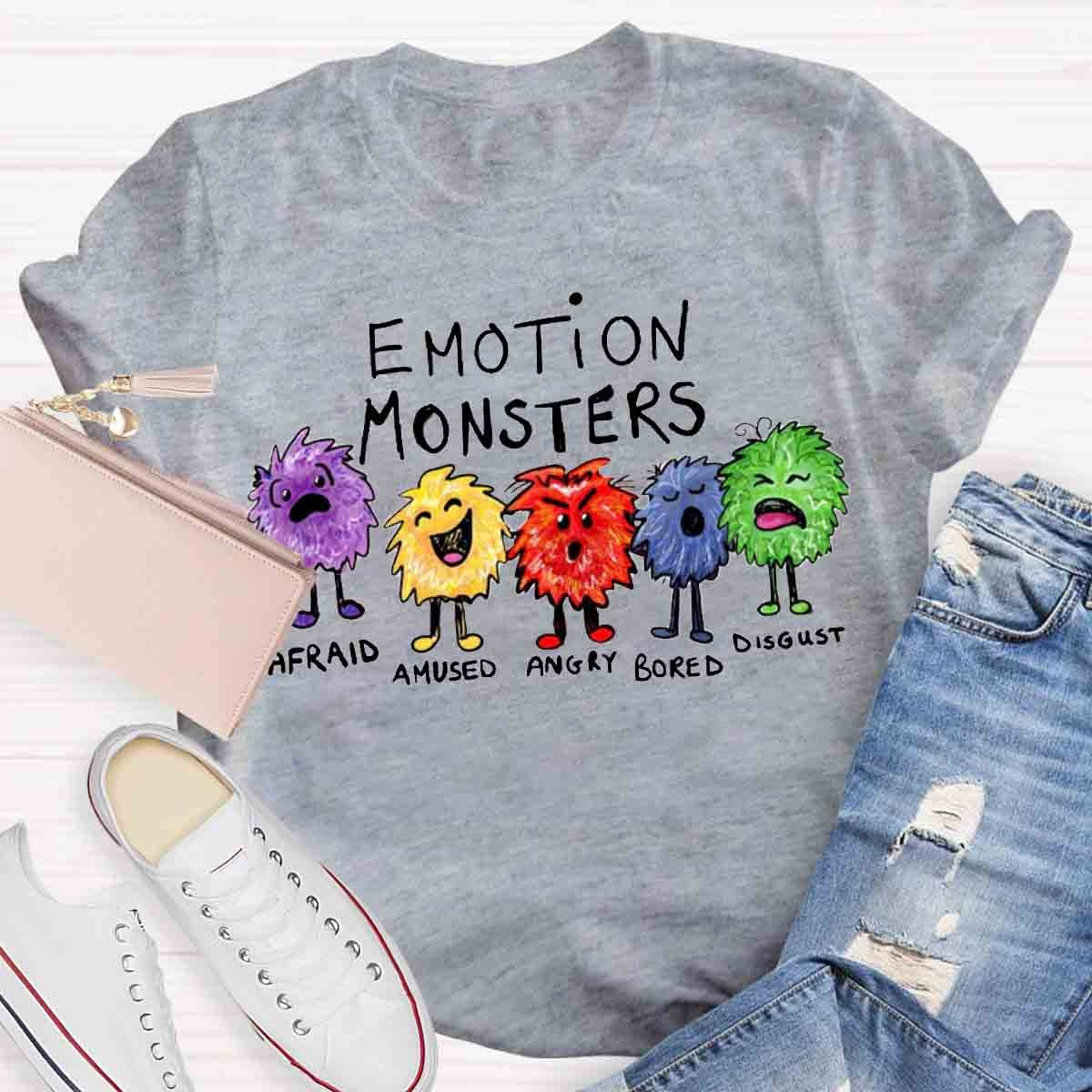 Emotion Monsters Funny Teachers T-Shirt