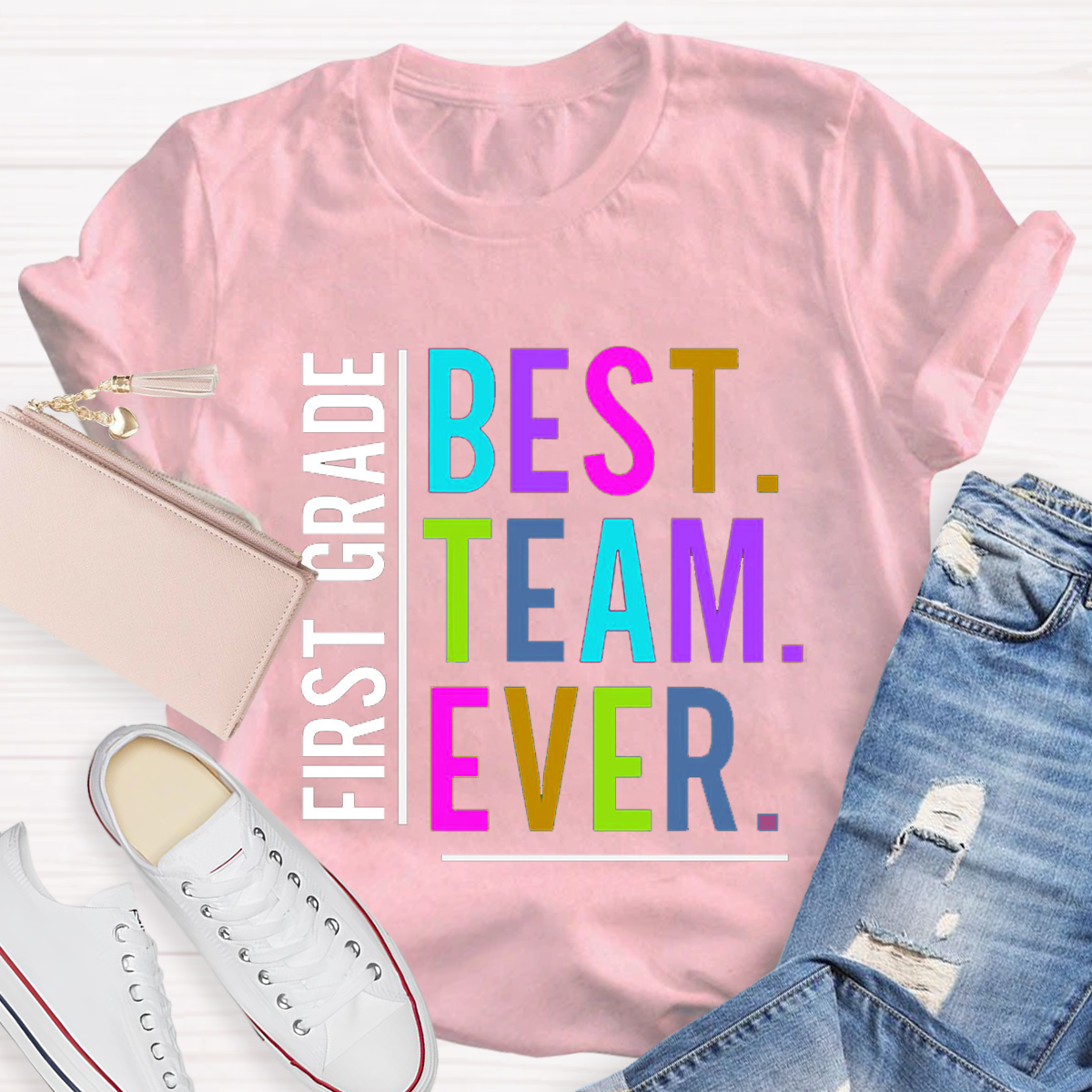 Personalized  Grade Best Team Ever Crew Neck Casual T-Shirt