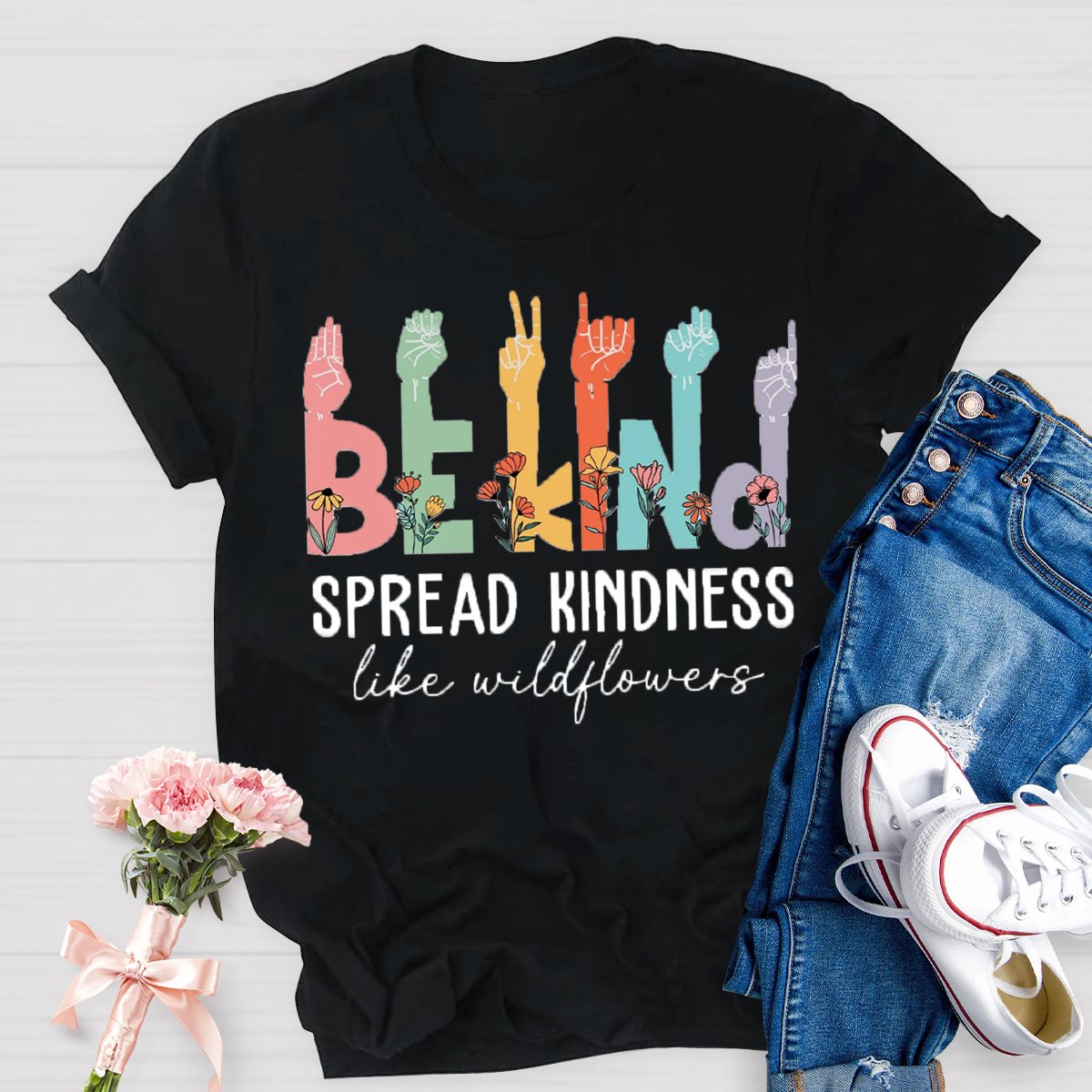 Be Kind Like Wildflower Special Education Teacher Shirt