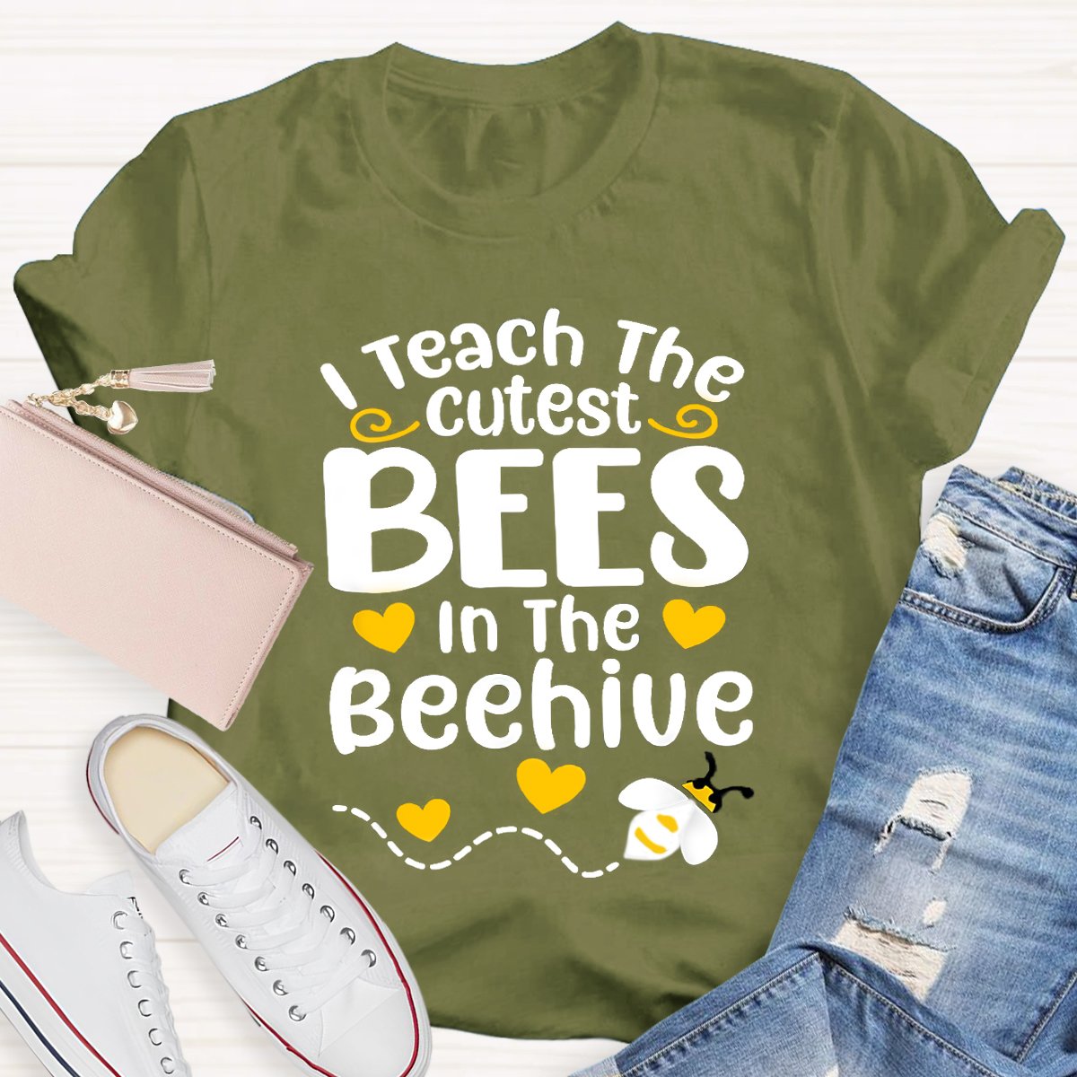 I Teach The Cutest Bees In The Beehive Teacher T-Shirt