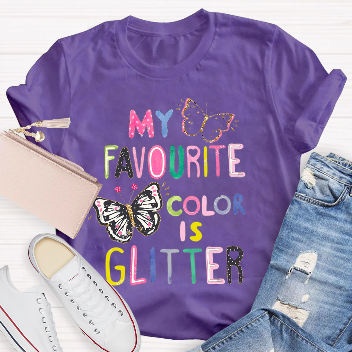 My Favorite Color is T-Shirt Glitter T-shirt