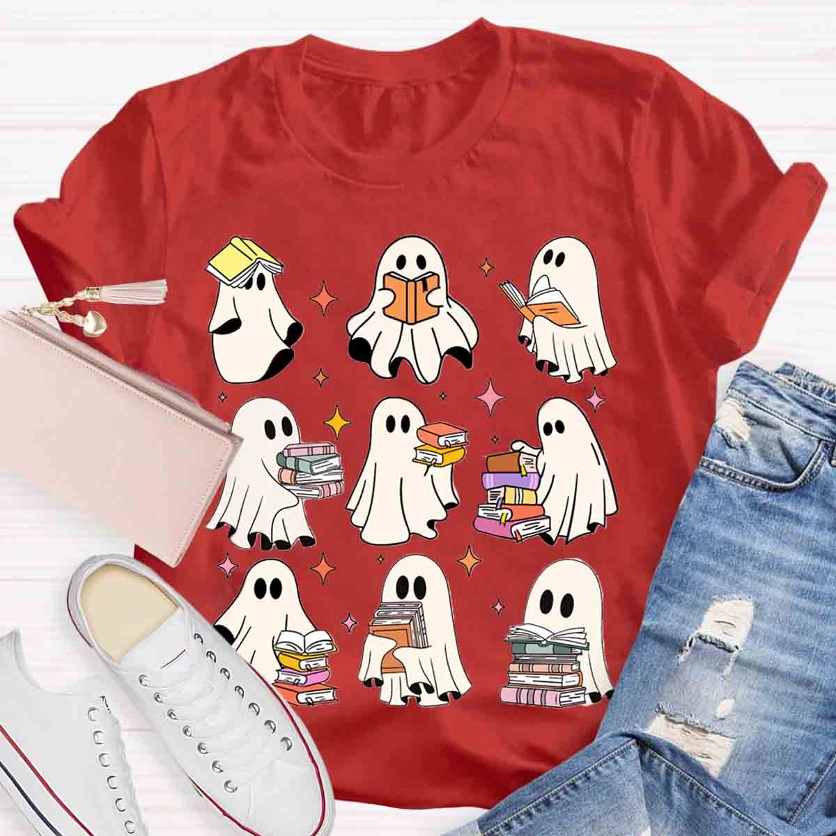 Reading Ghosts Teacher Vintage T-Shirt